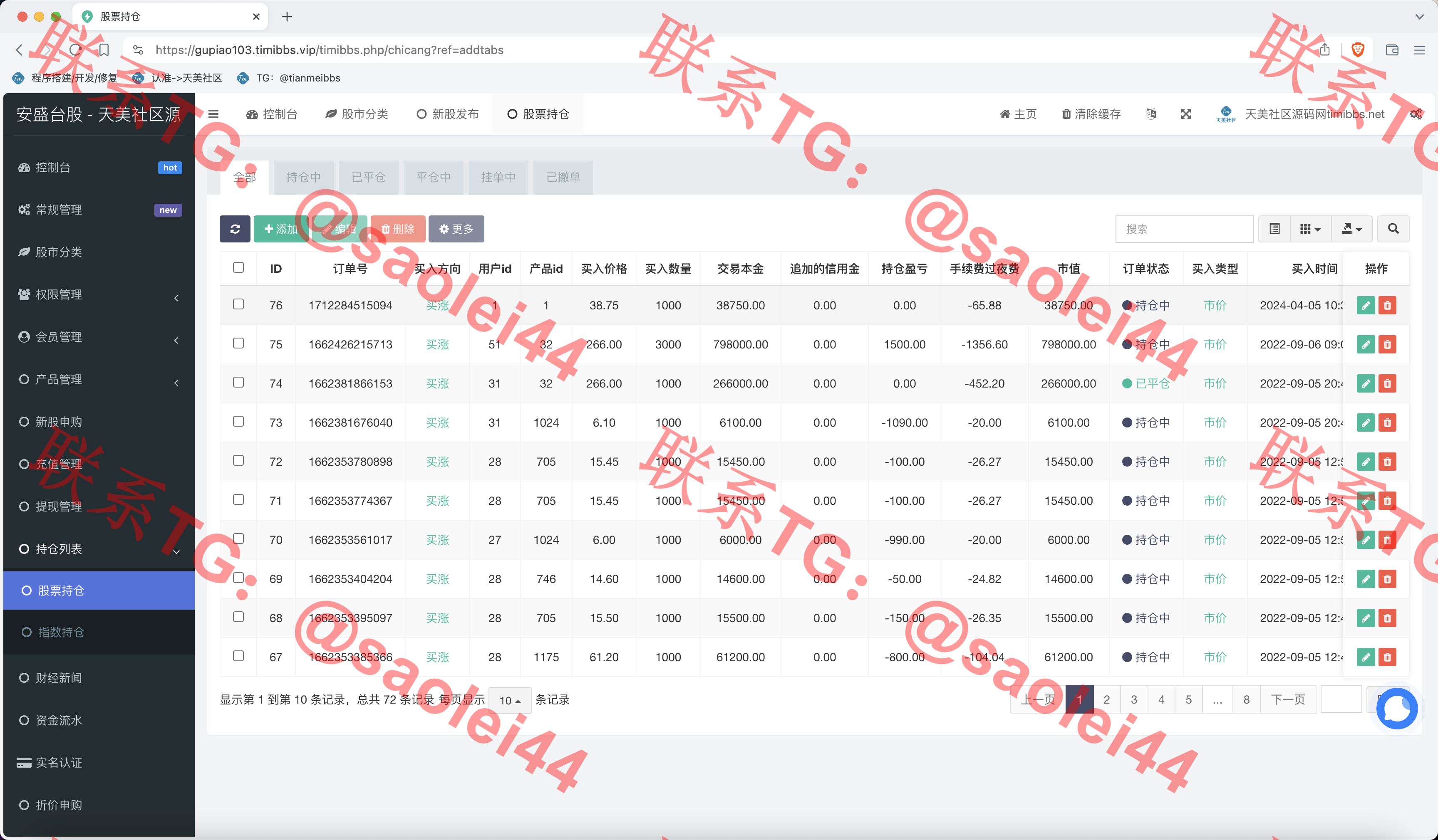 【亲测】安盛股票申购配资源码另一个UI/台湾股票系统/申购折扣交易系统/前端vue编译后+后端PHP-heichanym.com-黑产源码