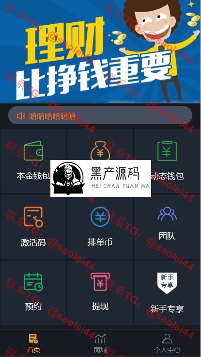 2020最近更新USDT虚拟币排单 虚拟钱包理财投资程序带商城支持商家入驻等
